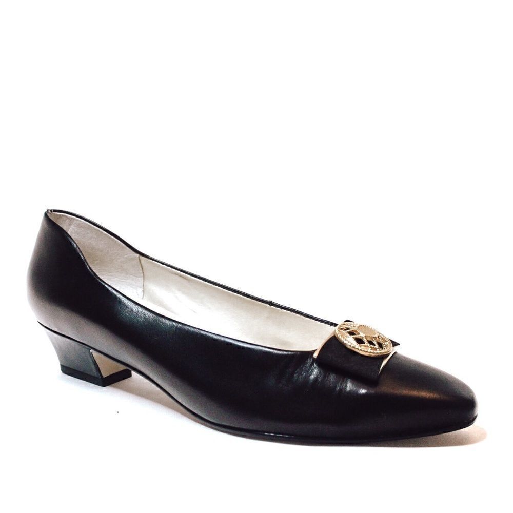 Vintage Calico Leather Black Shoes Size 5